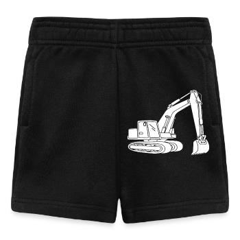 Excavator Silhouette Construction Equipment Operator Civil Engineering - Baby Shorts - black - Front