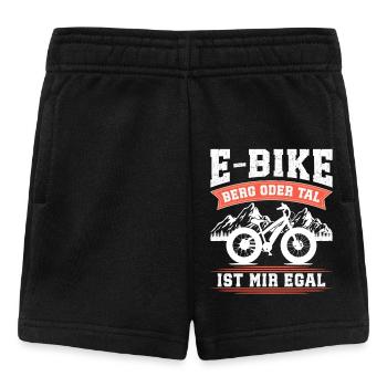 E-BIKE BERG ODER TAL IST MIR EGAL Lustiges - Baby Shorts - Schwarz - Vorne