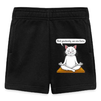 Cat Meditation - Baby Shorts - black - Front