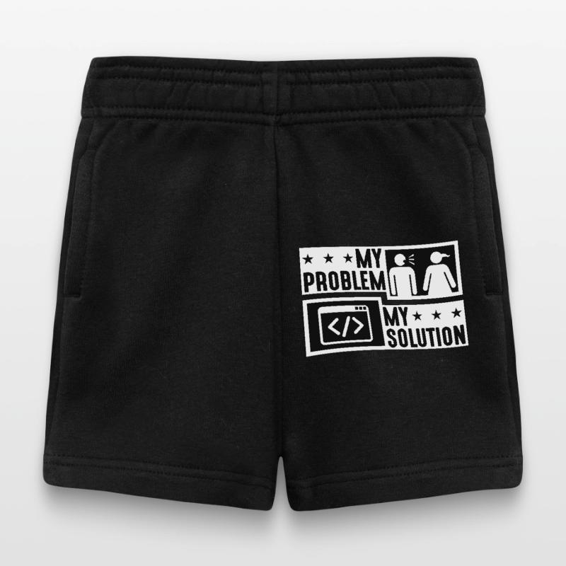 Online Coder My Problem My Solution Pictogram Mom Baby Shorts