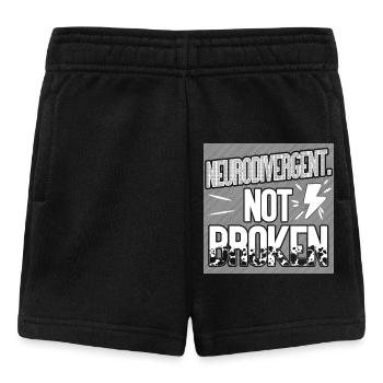 Neurodivergent. Not broken. - Baby Shorts - black - Front