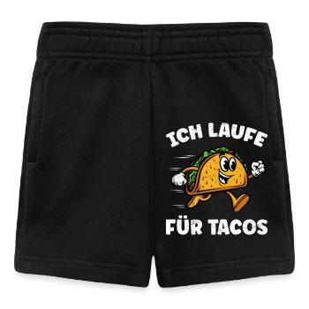 Läufer ICH LAUFE FÜR TACOS Laufen Lustiges - Baby Shorts - Schwarz - Vorne
