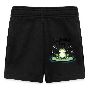 Grenouille existentielle – Motif de couvaison amusant - Short Bébé - noir - Devant