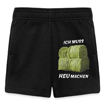 ICH MUSS HEU MACHEN - Baby Shorts - Schwarz - Vorne