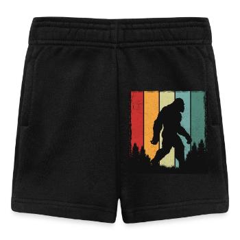 Bigfoot Retro Forest Vintage - Baby Shorts - Schwarz - Vorne