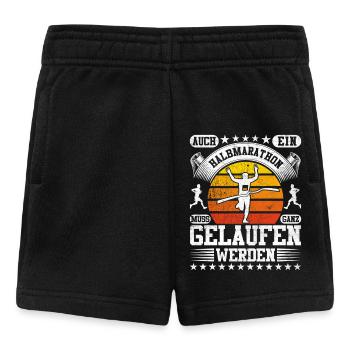 Läufer EIN HALBMARATHON MUSS GELAUFEN WERDEN - Baby Shorts - Schwarz - Vorne