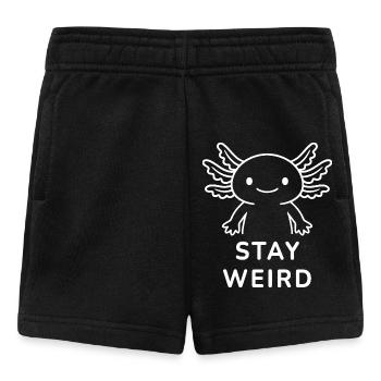 Axolotl – Stay Weird. - Baby Shorts - black - Front