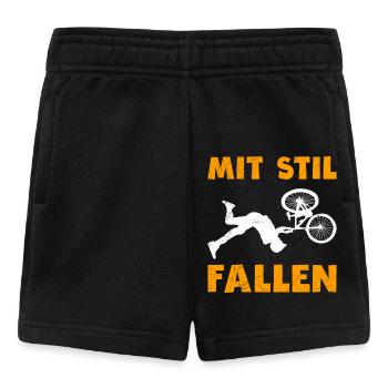 Radfahren MIT STIL FALLEN Radler Lustiges - Baby Shorts - Schwarz - Vorne