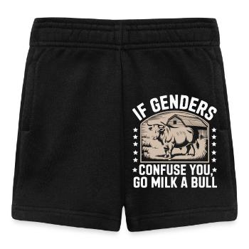 Wenn Geschlechter Verwirren, Melke Einen Stier - Baby Shorts - Schwarz - Vorne