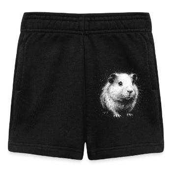 Sweet guinea pig in dot style - Baby Shorts - black - Front