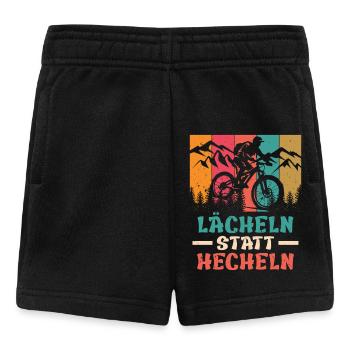 Elektro Rad E-BIKE LÄCHELN STATT HECHELN Lustiges - Baby Shorts - Schwarz - Vorne