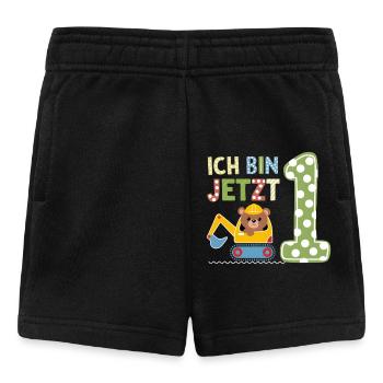 Je suis maintenant 1 Bagger Bear 1er anniversaire - Short Bébé - noir - Devant