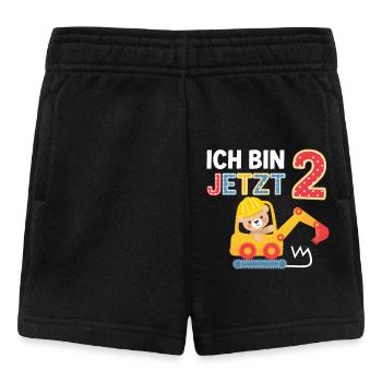 J’ai maintenant 2 ans Bagger Bear 2ème anniversaire - Short Bébé - noir - Devant