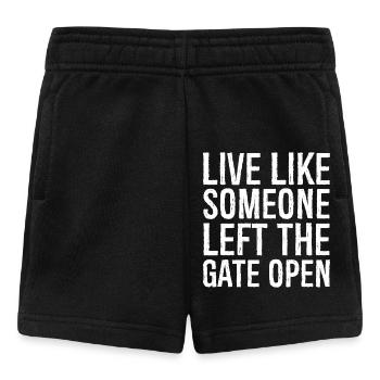 Vivez comme si quelqu’un avait laissé la porte ouverte - Short Bébé - noir - Devant