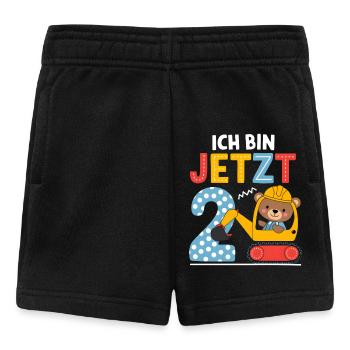 J’ai maintenant 2 ans Bagger Bear 2ème anniversaire - Short Bébé - noir - Devant