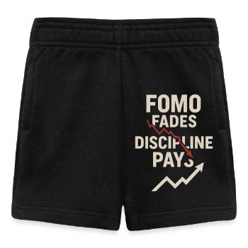 FOMO Fades Discipline Pays Off - Trader - Baby Shorts - black - Front