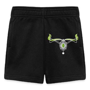 Embellished elegant necklace motif in traditional style - Baby Shorts - black - Front