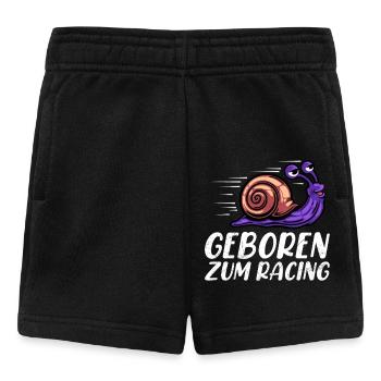 Läufer GEBOREN ZUM RACING Laufen Lustiges - Baby Shorts - Schwarz - Vorne