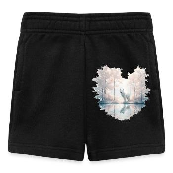 Traum Wolf - Baby Shorts - Schwarz - Vorne
