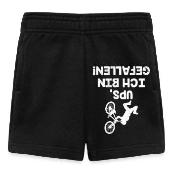 Radfahrer UPS ICH BIN GEFALLEN Radler Lustiges - Baby Shorts - Schwarz - Vorne