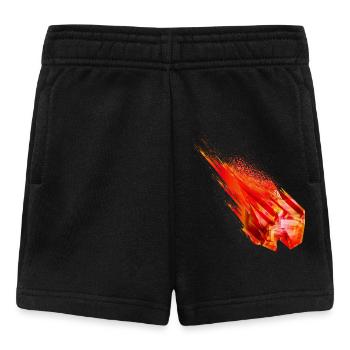 Glowing Asteroid with Fire Tail – Power Design - Baby Shorts - black - Front