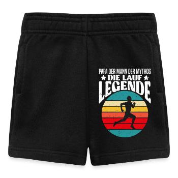 Väter PAPA DER MANN DER MYTHOS DIE LAUF LEGENDE - Baby Shorts - Schwarz - Vorne