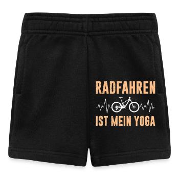 RADFAHREN IST MEIN YOGA Radler Lustiges - Baby Shorts - Schwarz - Vorne