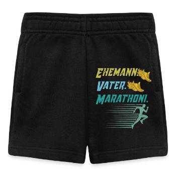 Läufer EHEMANN VATER MARATHONI Lustiges - Baby Shorts - Schwarz - Vorne
