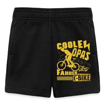 E-Bike COOLE OPAS FAHREN E-BIKE Fahrer Lustiges - Baby Shorts - Schwarz - Vorne