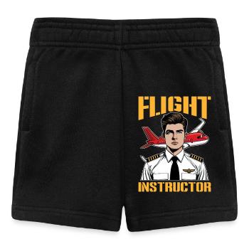 Flight Instructor Aviation Teacher Pilot School - Baby Shorts - Schwarz - Vorne