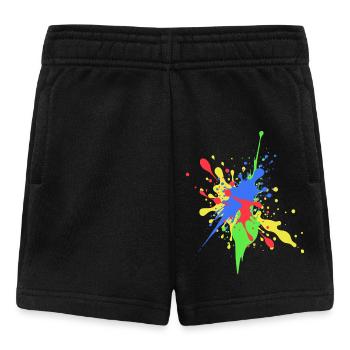 Bunte Farbe Design Abstrakte Kunst - Baby Shorts - Schwarz - Vorne