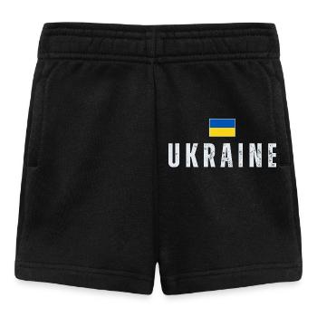 Drapeau ukrainien, fierté ukrainienne - Short Bébé - noir - Devant