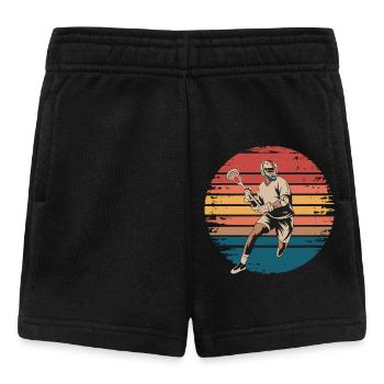 Retro Vintage Lacrosse Player Sports Lover Gifts - Baby Shorts - black - Front