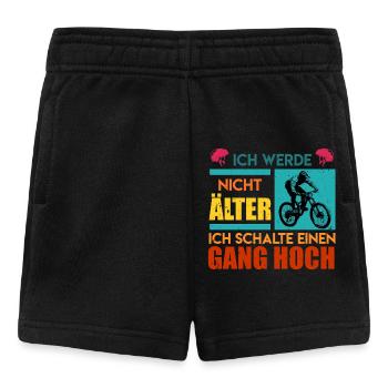 Radfahrer WERD NICHT ÄLTER SCHALTE EINEN GANG HOCH - Baby Shorts - Schwarz - Vorne
