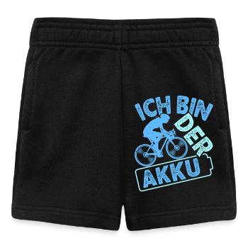 Radfahrer ICH BIN DER AKKU Radeln Lustiges - Baby Shorts - Schwarz - Vorne
