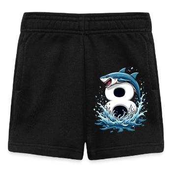 Hai Kinder Geburtstag Acht Jahre Jubiläum - Baby Shorts - Schwarz - Vorne