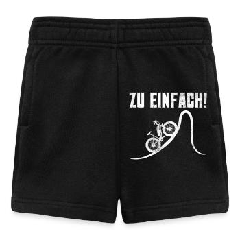 Elektro Fahrrad ZU EINFACH E-Bike Fahrer Lustig - Baby Shorts - Schwarz - Vorne