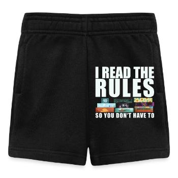 Board Games Funny Saying - Rules Read - Baby Shorts - black - Front
