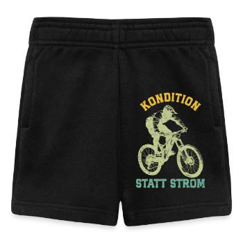 Radler KONDITION STATT STROM Radeln Lustiges - Baby Shorts - Schwarz - Vorne