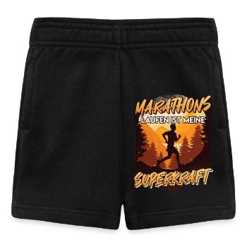 Läufer MARATHONS LAUFEN IST MEINE SUPERKRAFT - Baby Shorts - Schwarz - Vorne
