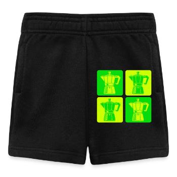 Retro Espresso Maker Pop Art - Baby Shorts - black - Front