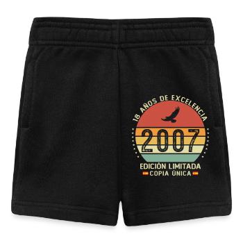 18 Jahre 2007 Vintage Jubiläumsgeschenk - Baby Shorts - Schwarz - Vorne
