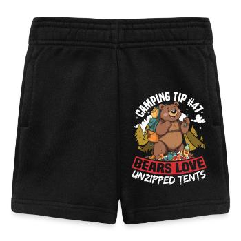 Camping Ours Attaque Astuce Drôle Randonnée Camper - Short Bébé - noir - Devant