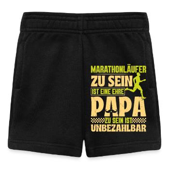 Papa MARATHON LÄUFER ZU SEIN EINE EHRE Lustiges - Baby Shorts - Schwarz - Vorne