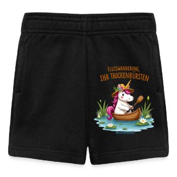 Unicorn Canoe Trip - Baby Shorts - black - Front