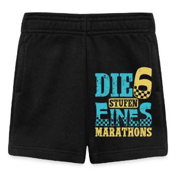 Läufer DIE 6 STUFEN EINES MARATHONS Laufen Lustig - Baby Shorts - Schwarz - Vorne