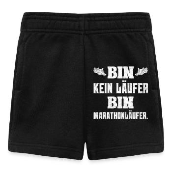 Läuferin BIN KEIN LÄUFER BIN MARATHONLÄUFER Lustig - Baby Shorts - Schwarz - Vorne