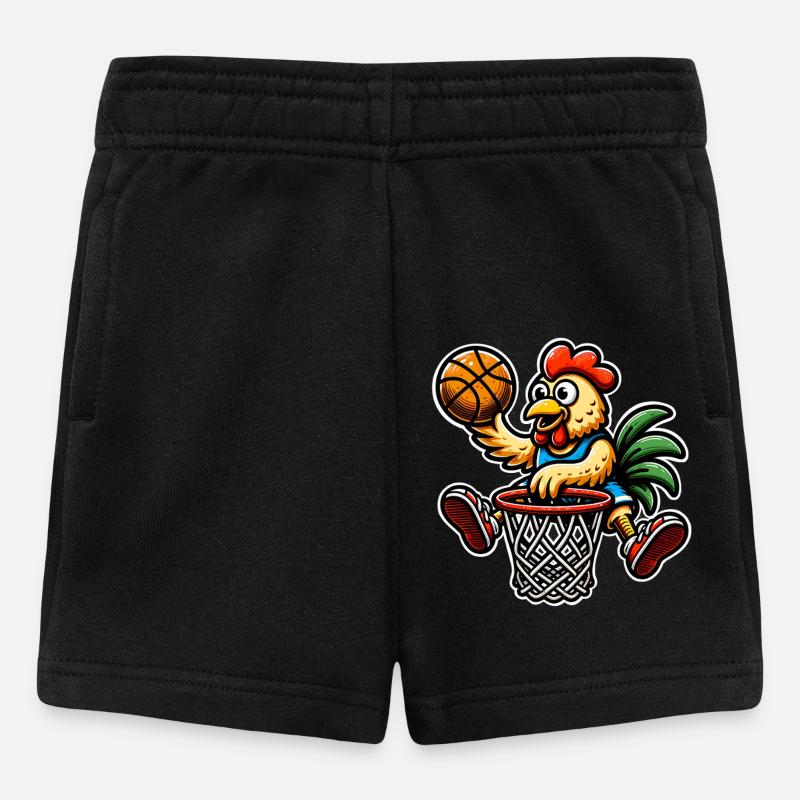 Poulet de basket-ball - Short Bébé - noir