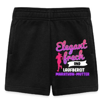 Mama ELEGANT FRECH UND LAUFBEREIT MUTTER Lustig - Baby Shorts - Schwarz - Vorne