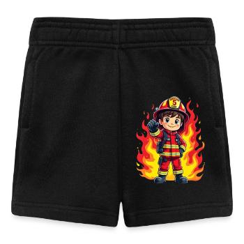 kleiner Feuerwehrmann - Baby Shorts - Schwarz - Vorne
